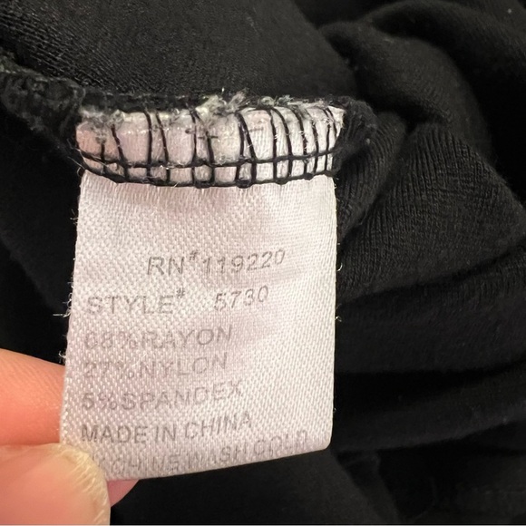 Ashley Blue Midi Pencil Skirt Black Button Side - Picture 9 of 9